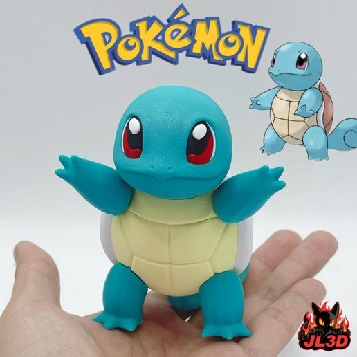 👾 #0007 杰尼龟 ゼニガメSquirtle 2.0・ 3MF File for 3D printing・Cults